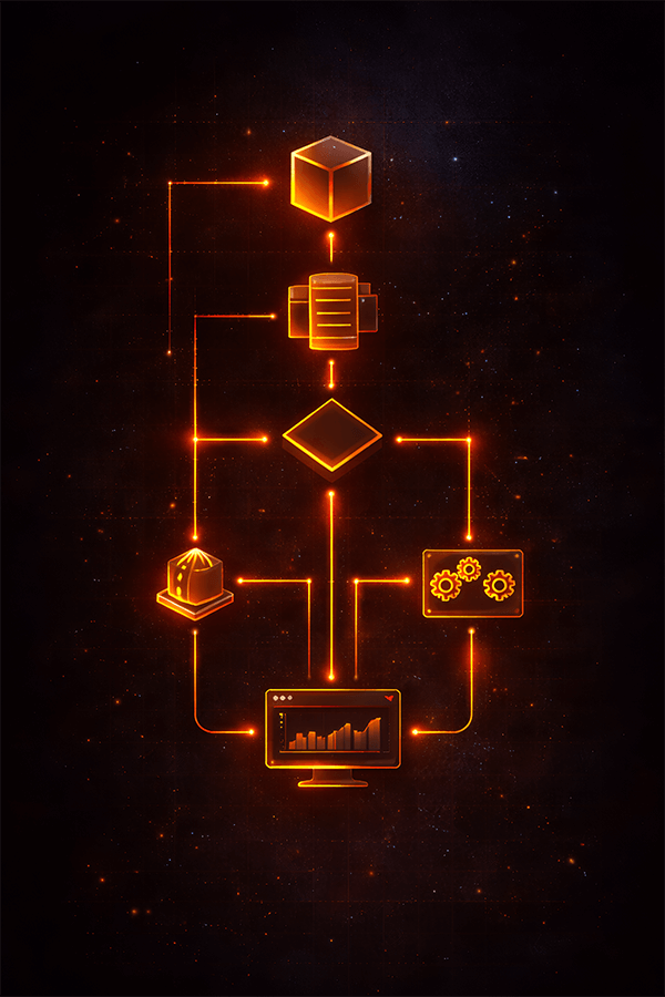 Imagem artística de vidro representando inovação